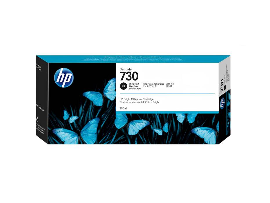 HP 730 300-ml PhotoBlack DesignJet Ink Cartridge (P2V73A)