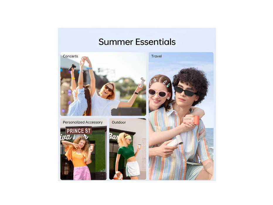 JISULIFE Portable Handheld Fan, Mini USB Rechargeable Fan [18H Max Cooling Time], 5000mAh Battery with 5 Speeds, Black