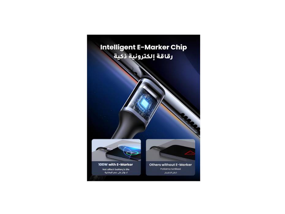 UGREEN 100W USB C to USB C Braided Cable, 3 Meter