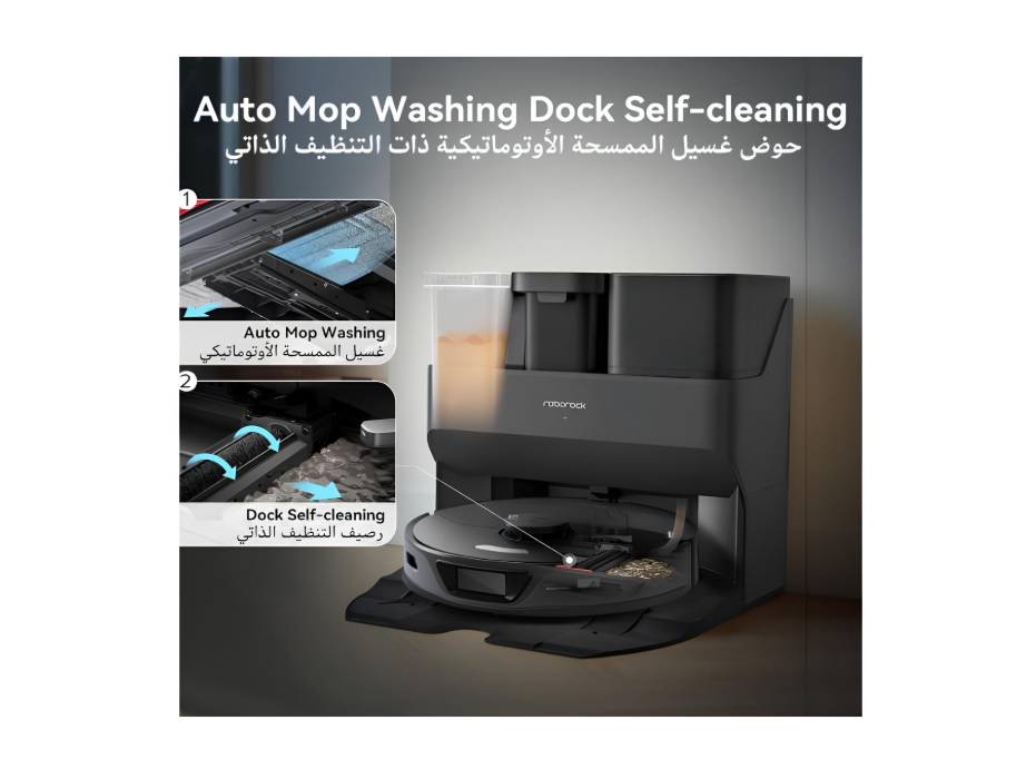 Roborock S7 Max Ultra Robot Vacuum Cleaner with Auto Mop Washing/ AutoDust Emptying/Warm AirDrying/ AutoTank Refilling/ Dock Self-cleaning Vacuum Cleaner