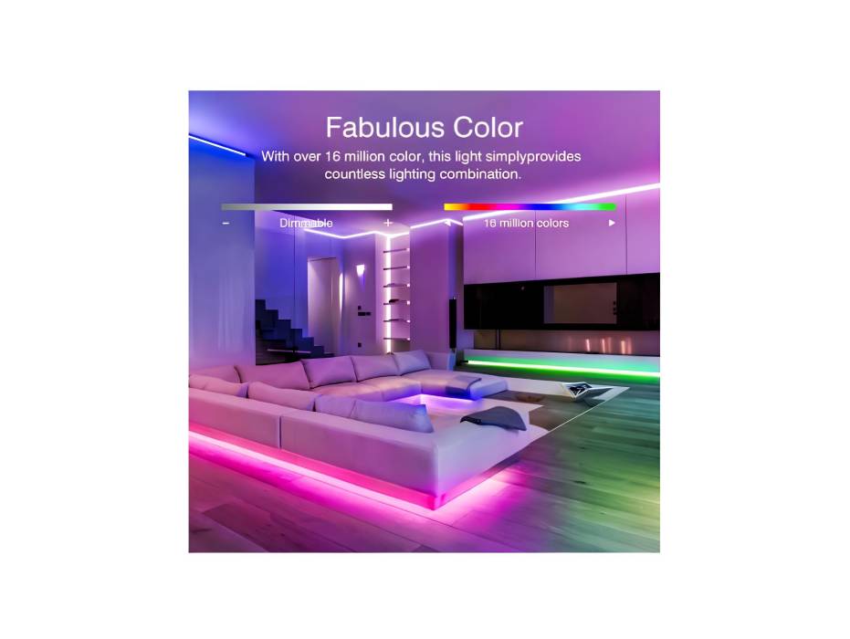 Cozylady 10m Smart LED Strip Lights - App Controlled LED Light Strips - 32.8ft RGB Music Sync LED Lights Strip for Bedroom Decor, Room Decor, Children's Room