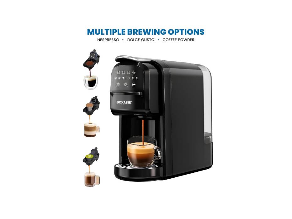 Sonashi SCM-4985 3 in 1 Multi-Capsule Coffee Machine