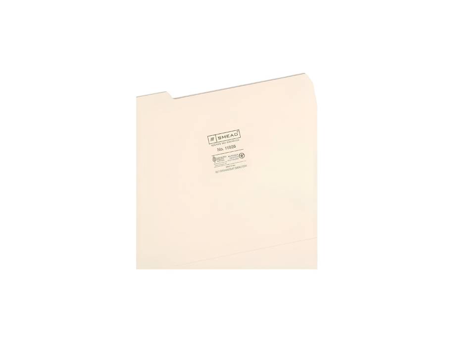 Smead File Folder, 1/3-Cut Tab, Assorted Position, Letter Size, Manila, 24pcs/pack (11928)