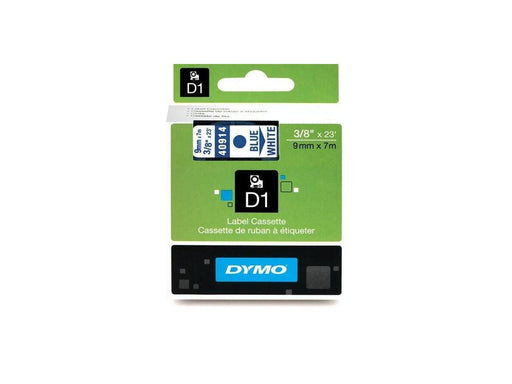 Dymo 40914, D1 Tape,9mm x 7m, Blue on White - Altimus