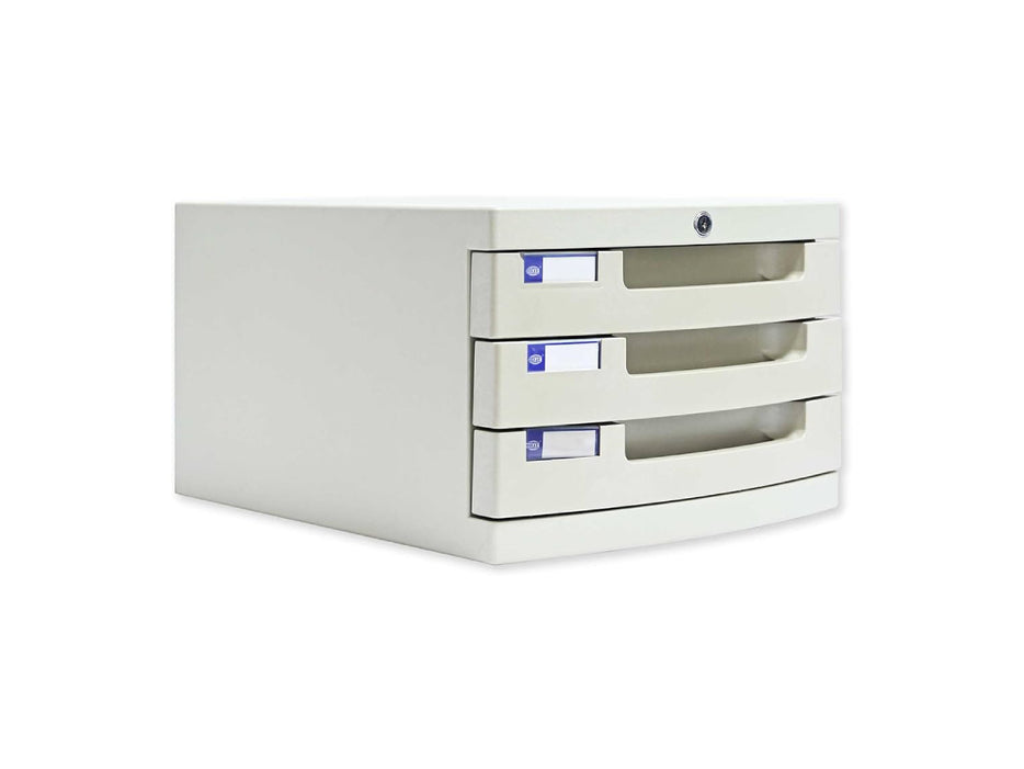 FIS Drawer Plastic Cabinet with Lock in Front Grey, FSOTUS-32K