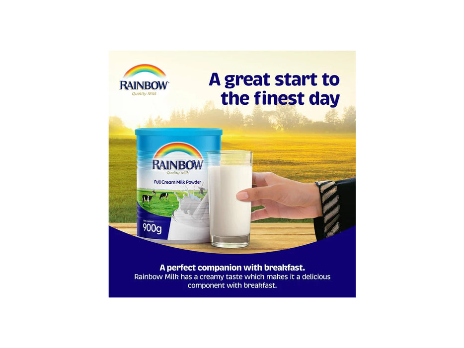 Rainbow Full Cream Milk Powder Tin Can 900g