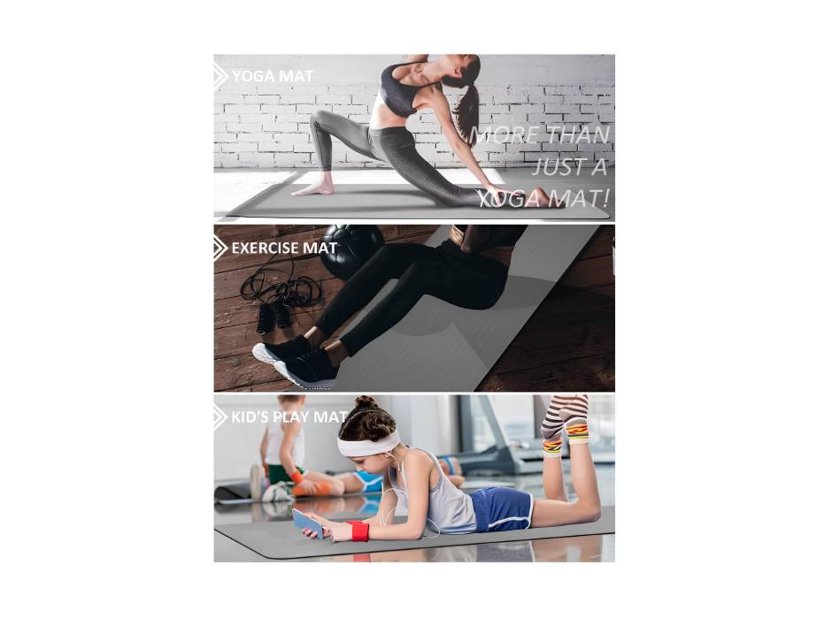 MahMir Yoga Mat Anti-Slip Exercise/Fitness Mat 183Cm X 61Cm X 6mmwith Carrying Bag