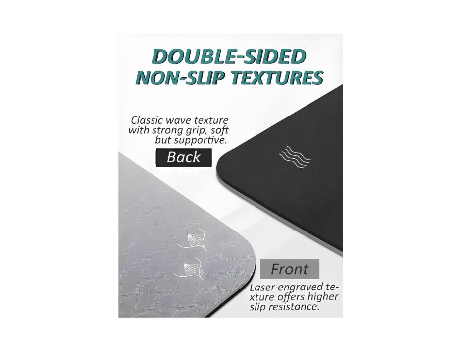 MahMir Yoga Mat Anti-Slip Exercise/Fitness Mat 183Cm X 61Cm X 6mmwith Carrying Bag