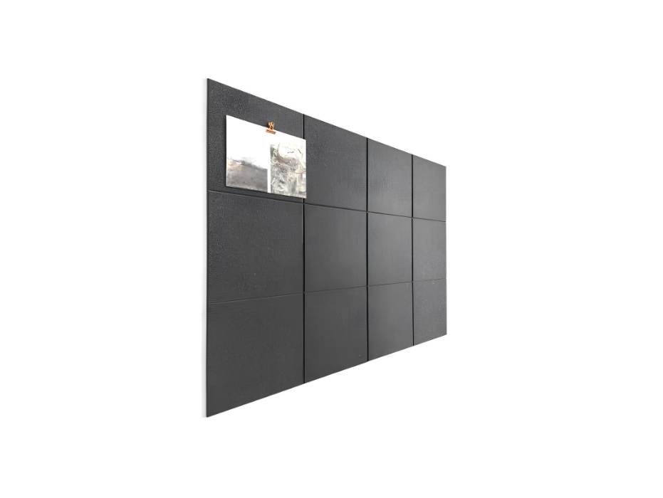 Black Cork Board 48"x36"with Safe Removable Adhesive Tabs - Pack of 12