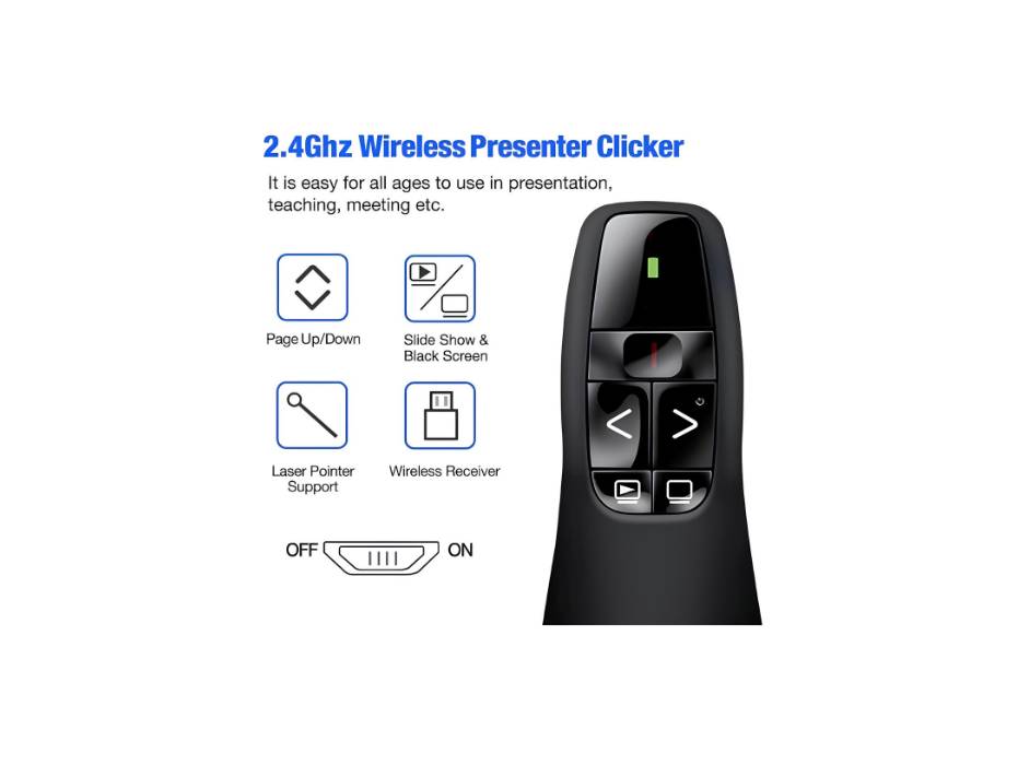 Gnker PowerPoint Presentation Clicker - R400