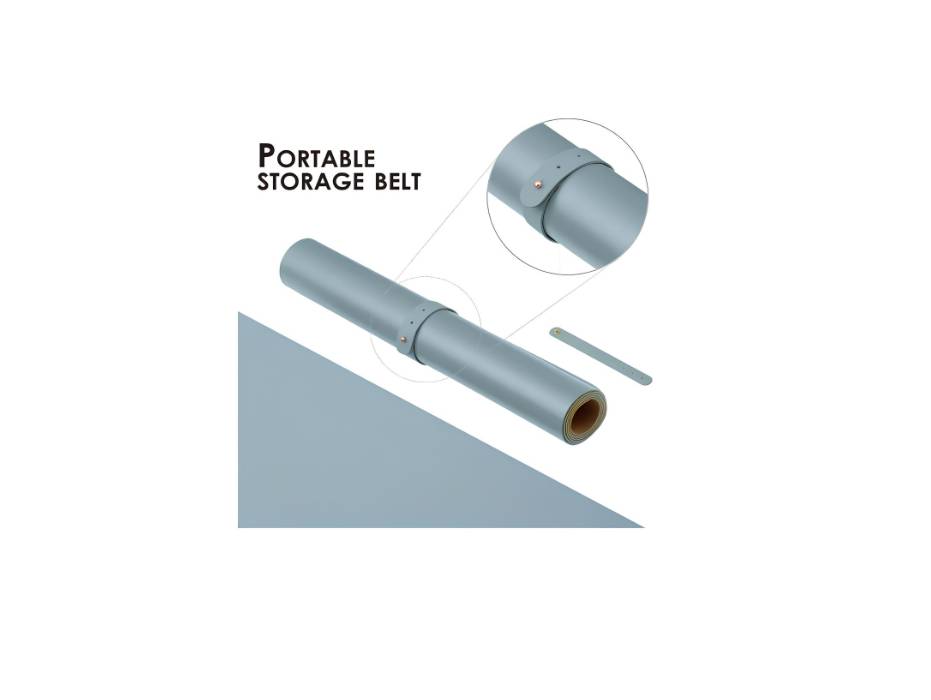 Large Desk Pad, Non-Slip PU Leather Desk Mouse Pad Waterproof Desk Pad Protector, 31.5'' x 15.75'' (Light Blue & Cork)