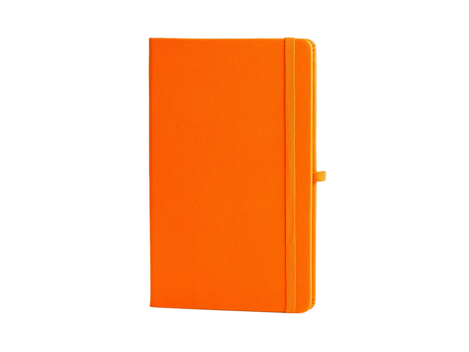 Hard Cover Notebook, Plain with Round Corner - 100 Sheets, A5 Orange