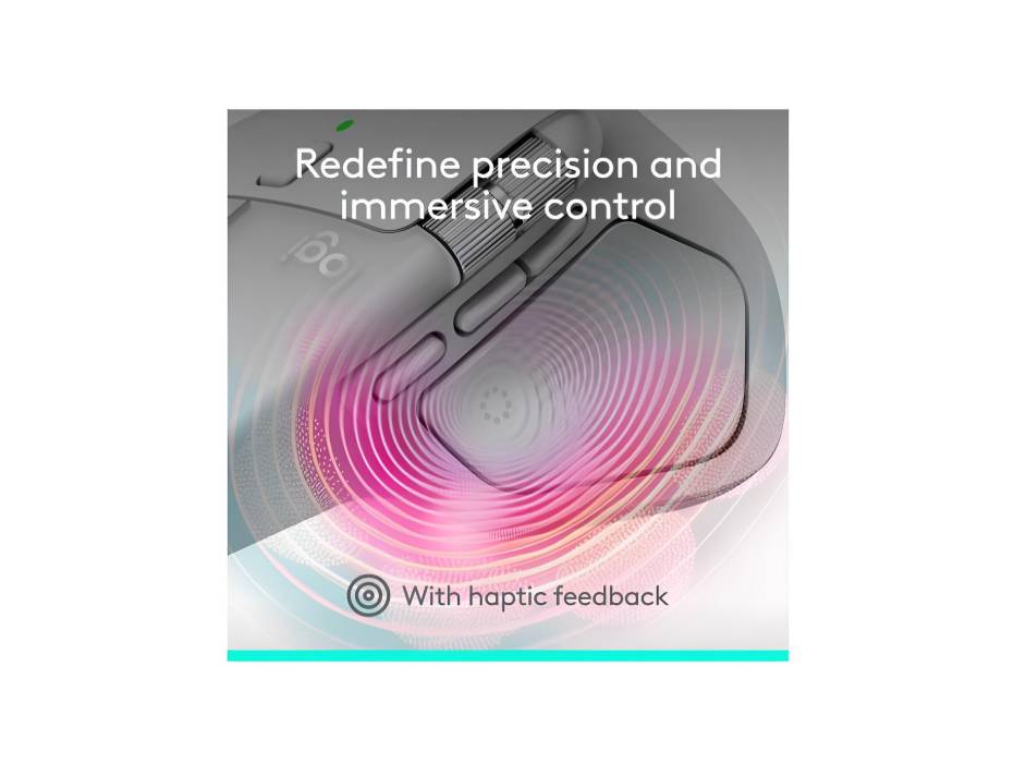 Logitech MX Master 4, Ergonomic Wireless Mouse, Pale Grey