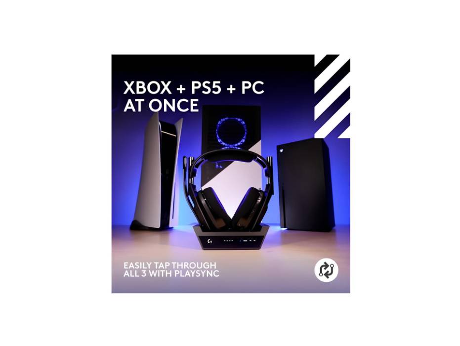 Logitech G Astro A50 X LIGHTSPEED Wireless Gaming Headset + Base Station, PRO-G GRAPHENE, PLAYSYNC across Xbox Series X|S + PS5 + PC/mac, Black