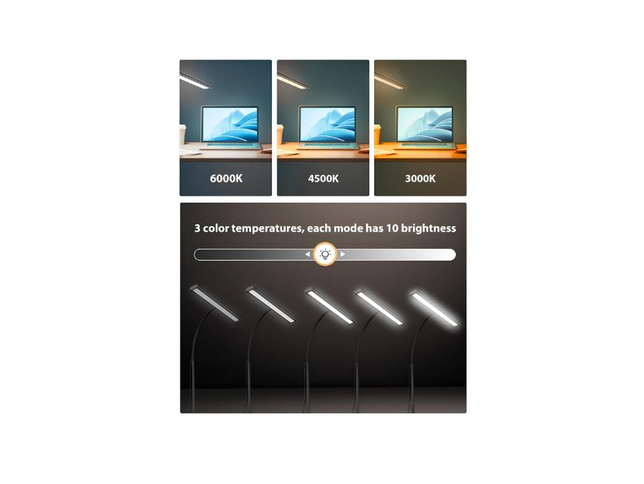 Desk Lamp with Dimmable 160 LED Light for Home Office