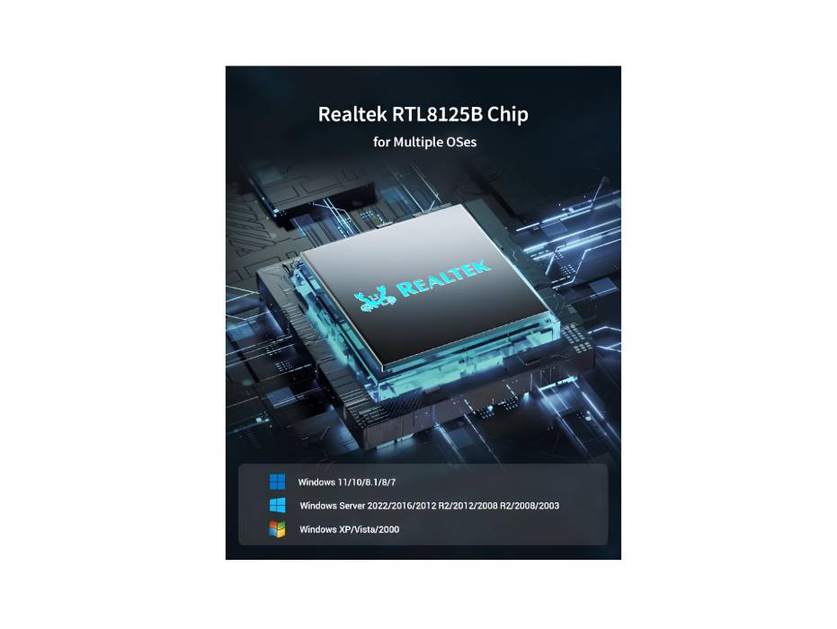 BrosTrend 2.5Gb Network Card, PCIe Network Adapter RJ45 NIC with Extra Low-profile Bracket