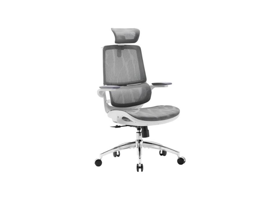 M59AS-M301 Ergonomic Office Chair, Upgrade the large cushions, Breathable Mesh Desk Chair with Dual Back Design, Swivel Task Chair, Adjustable Height (Grey)