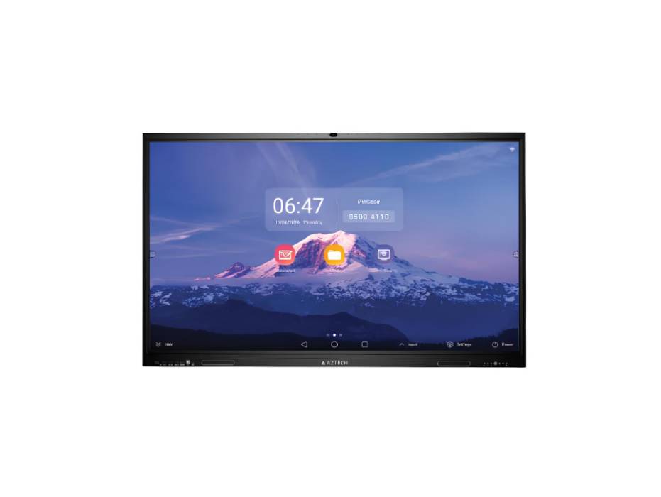 AZTECH Ideaflow Pro 4K Smart Interactive Display, 65 inch, Octa-core processor, 48MP Inbuilt AI camera,  50 Points Touch, WIFI 6,  Android 13, Screen share & Google Playstore