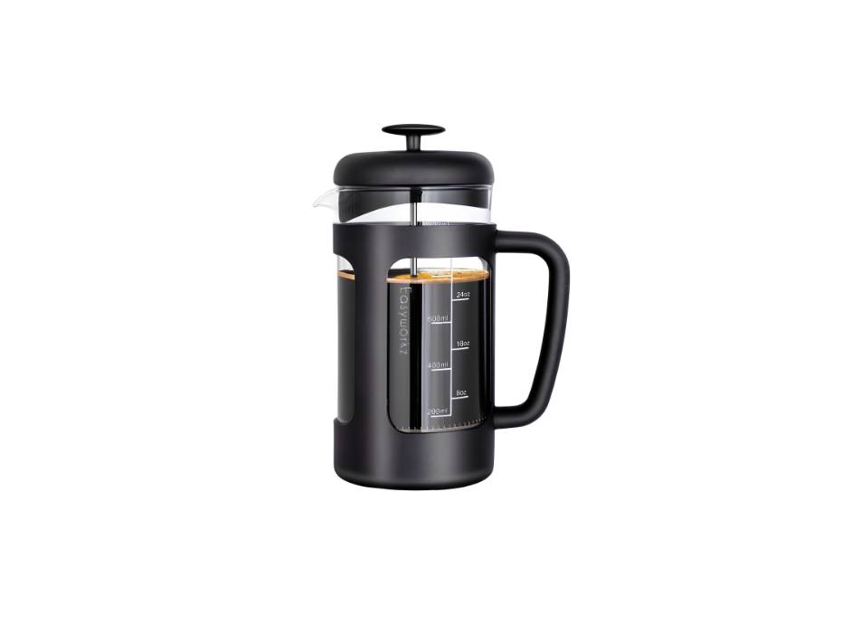 French Press 1000ml Cafetiere Coffee Tea Maker with Borosilicate Glass, Soft Grip Handle