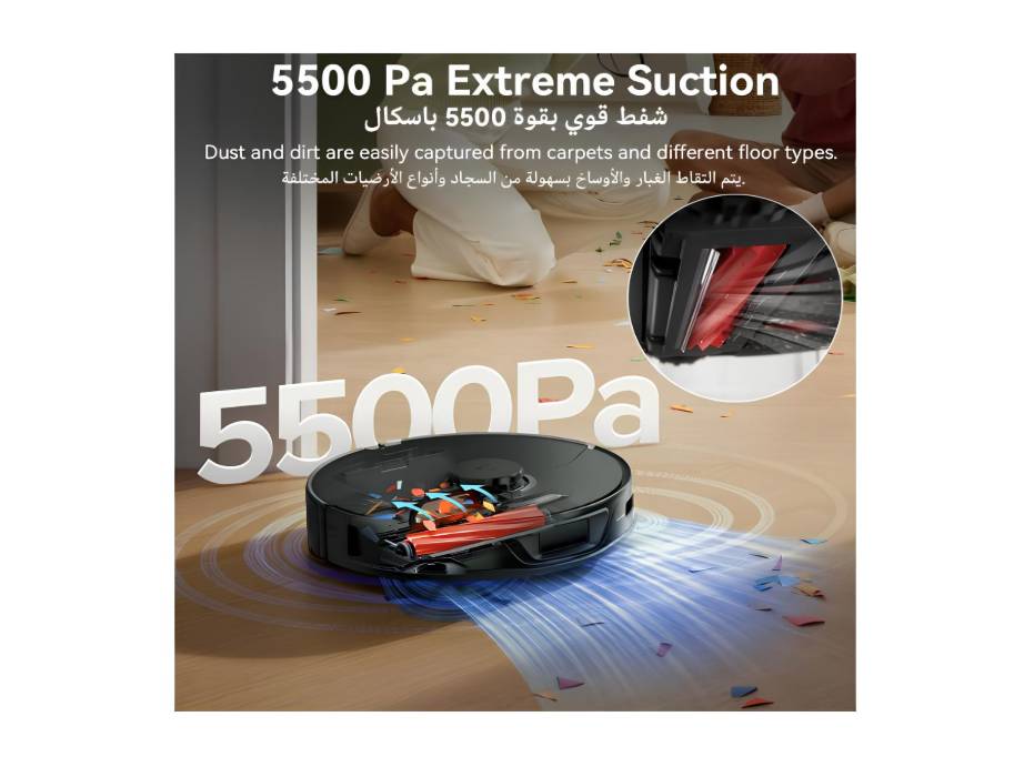 Roborock S7 Max Ultra Robot Vacuum Cleaner with Auto Mop Washing/ AutoDust Emptying/Warm AirDrying/ AutoTank Refilling/ Dock Self-cleaning Vacuum Cleaner