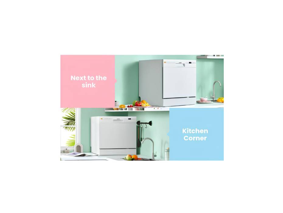 COMFEE' Dishwasher 8 Place Settings with 7 Programs, Super Quiet and Quick, LED Display, Delay Start and WiFi Function APP Control