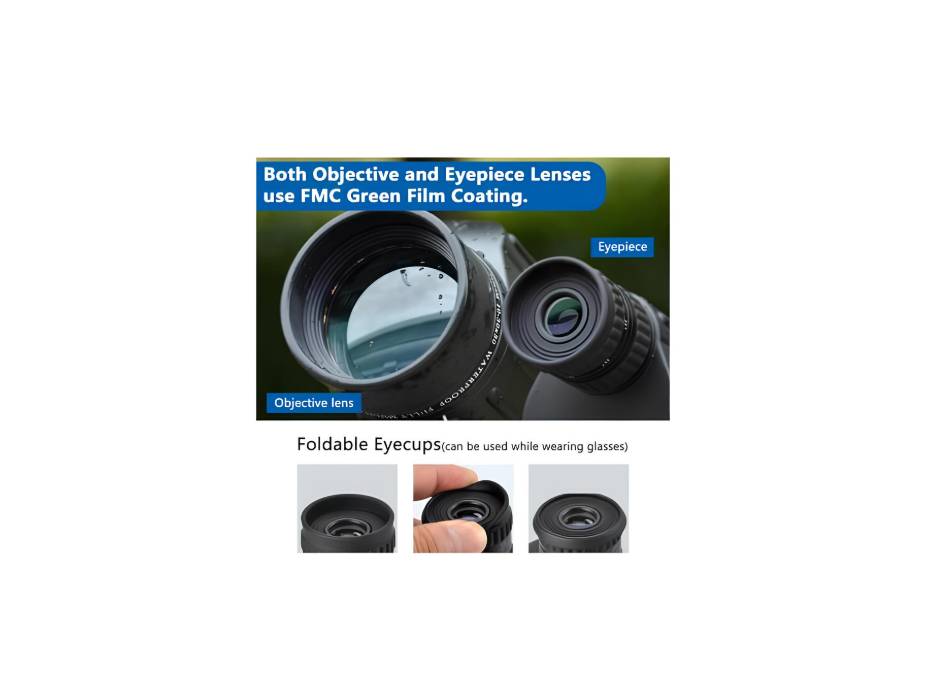 FOCUHUNTER 10-30X50 Monocular Telescope High Magnification FMC Compact Optics