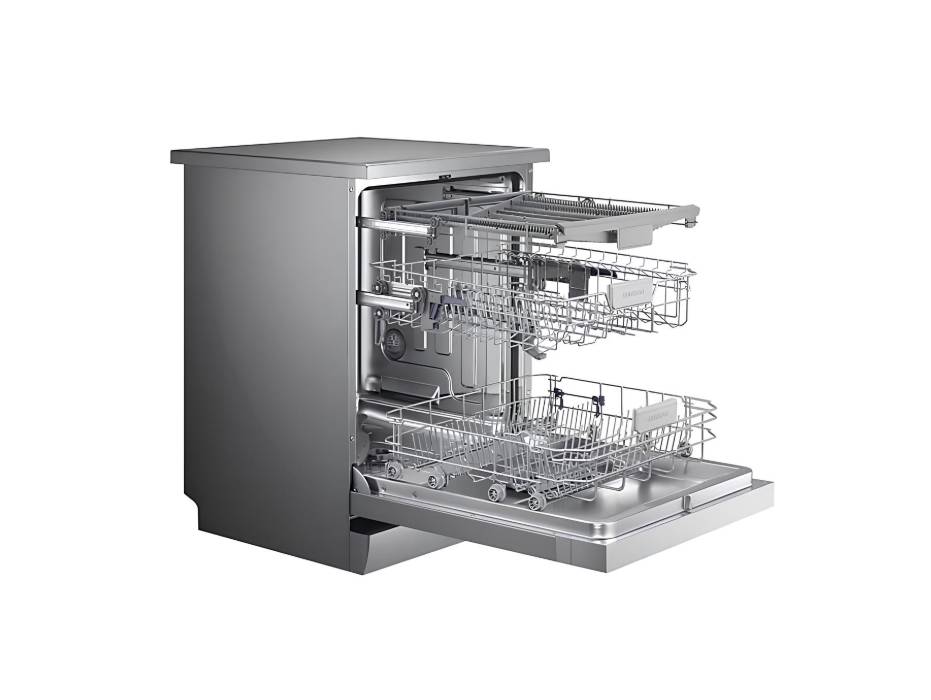 Samsung 7 Programmes 14 Place Settings Freestanding Dishwasher, Silver