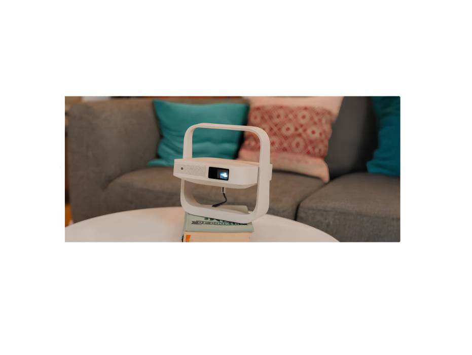 XGIMI Elfin Flip Portable Projector, 1080P FHD Resolution, DLP Projector, Build-in Adjustable Stand, Lightweight and Compact Design, 400 ISO Lumens, 2 x 3W Speakers