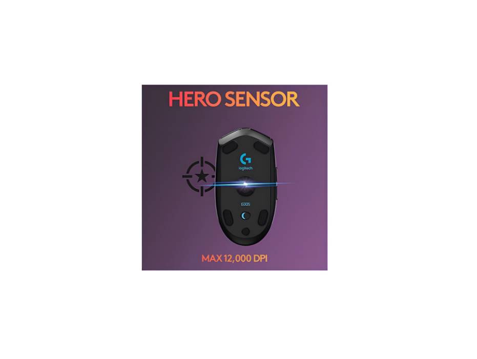 Logitech G305 Lightspeed Wireless Gaming Mouse, Black