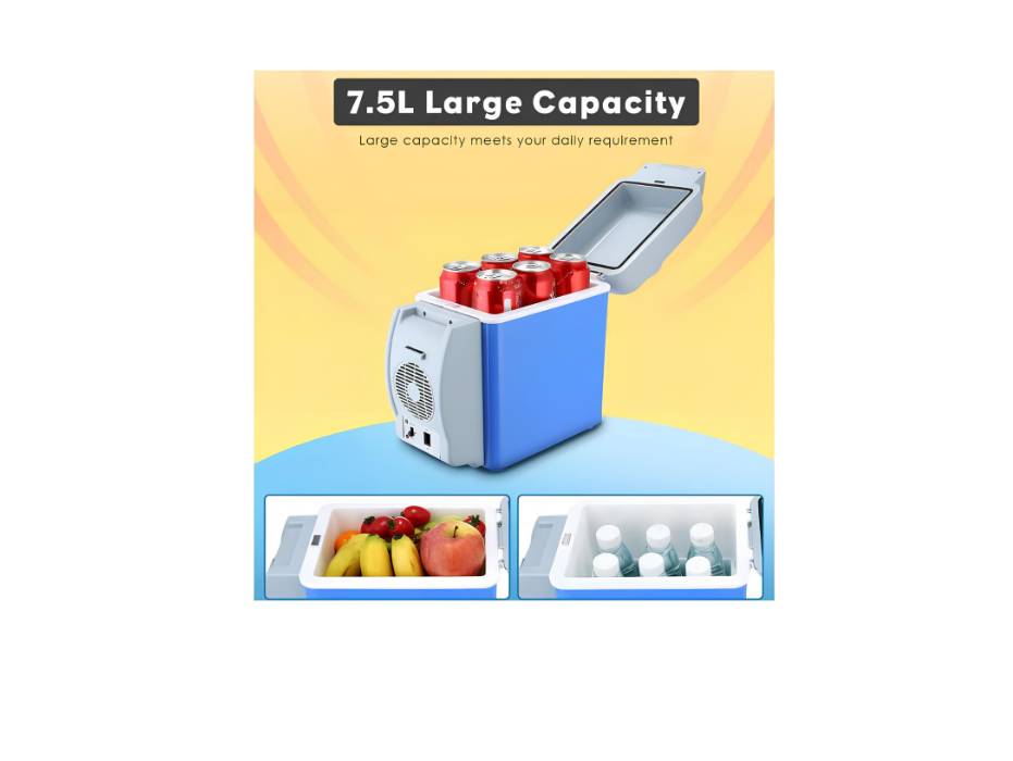 Car Icebox 7.5L Dual Function Mini Car Refrigerator Food and Beverage Cooler and Warmer