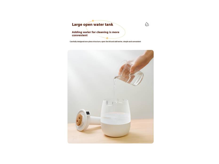 Air Humidifier Ultra Quiet Room Essential Oil Diffuser USB Power Supply with Humidity Display, 1.5L Capacity