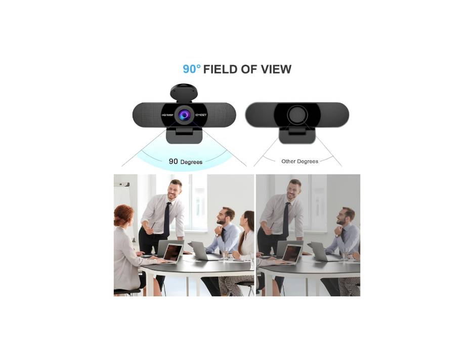EMEET C960 4K Webcam, Sony Sensor, PDAF Auto Focus, Dual AI Noise-Cancelling Mics, 73° FOV, Plug&Play Webcam w/Privacy Cover