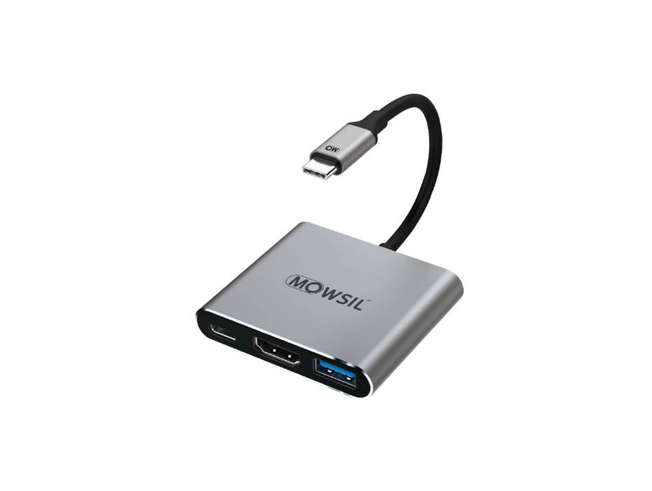 Mowsil USB-C Hub 3 IN 1 Type-C