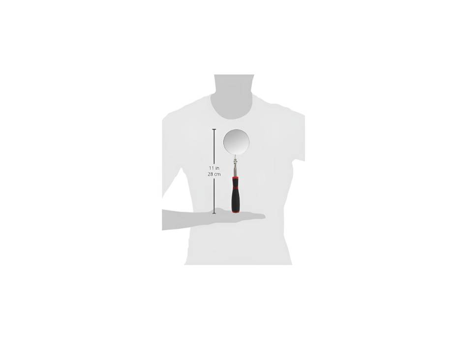 Heavy Duty Telescoping Inspection 3.23 Inch Round Mirror on a Stick