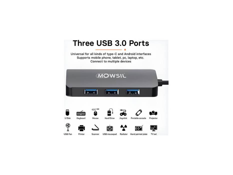 Mowsil USB-C Hub 6 IN 1 Type-C