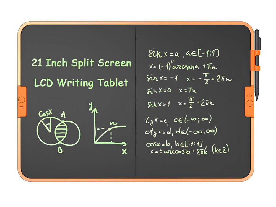 LCD Writing Tablet for Kids - 21 inch Erasable Dual Screen Drawing Tablet