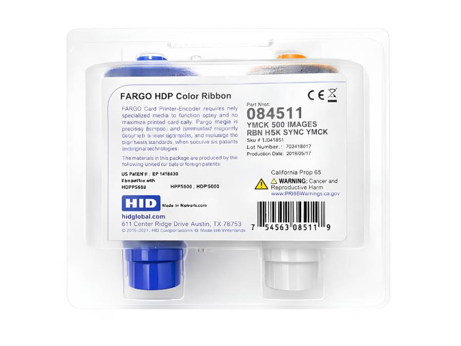 Fargo 84511 Color Ribbon - YMCK 500 Prints for HDP5000 And HDP5000e Printers