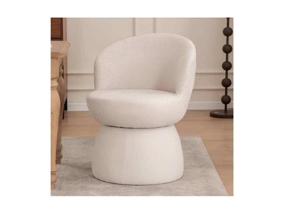 YOUTASTE Extra Wide Modern Armless Comfy Accent Chair Set of 1, Beige