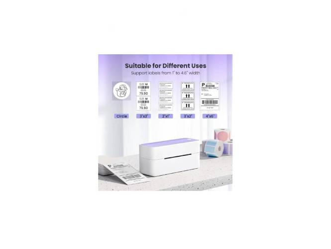 Phomemo PM241-BT Barcode Thermal Label Printer for Shipping Packages - 4x6" Label Bluetooth Printer