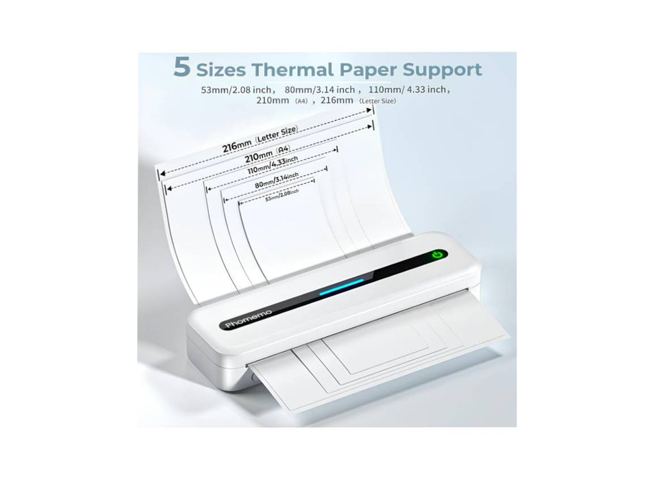 Phomemo M832 A4 Portable Wireless Inkless Thermal Printer, Compatible with Phone & Laptop