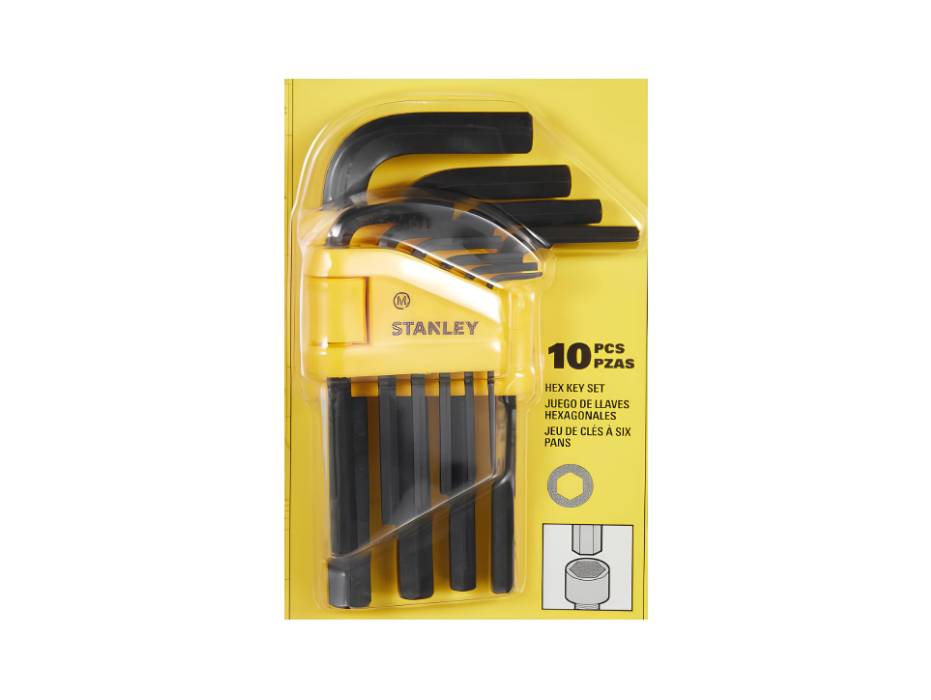 Stanley 1.5mm - 10mm Hex Key, Set of 10