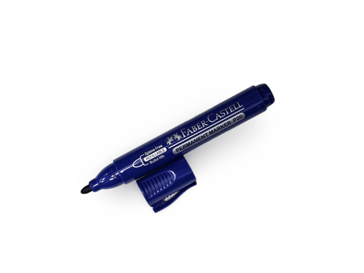 Faber Castell Permanent Marker, Bullet Tip, Blue - Altimus