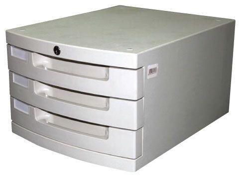 Partner 3 Drawer Cabinet with Lock in Front Gray - Altimus