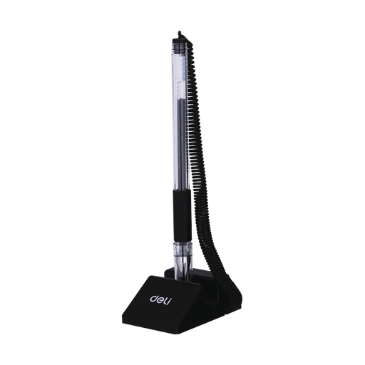 Deli E6791 Gel Ink Desk Pen Stand, 0.5mm Black (Pack of 12) - Altimus