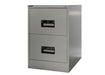 Hadid 2 Drawers Metal Filing Cabinet, Grey - Altimus