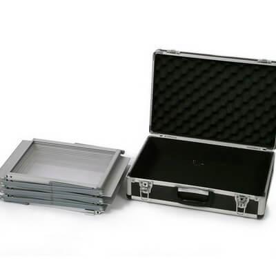 Z-Shape Promoter Brochure Stand Foldable with aluminium case, A4 Size - Altimus