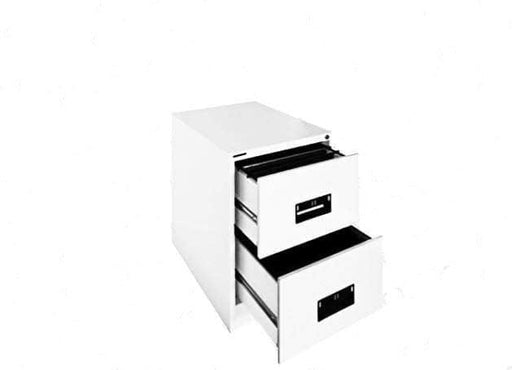 Hadid 2 Drawers Metal Filing Cabinet, White - Altimus