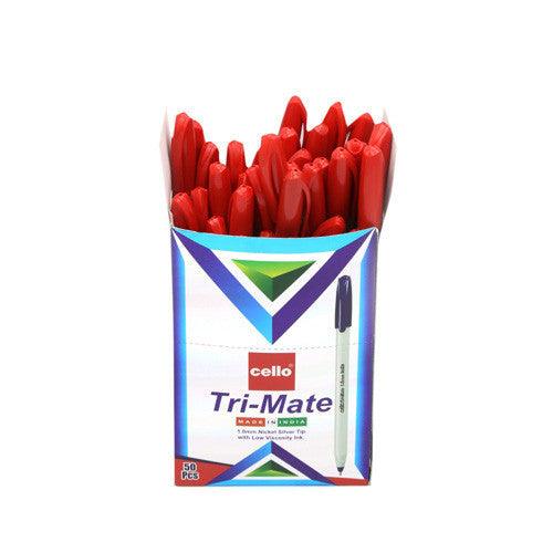 Cello Trimate Ballpen 1.0mm, Red (50 pcs-box) - Altimus