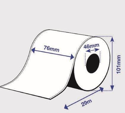 PE Matte Label Continuous Roll, 76mm x 29m - Altimus