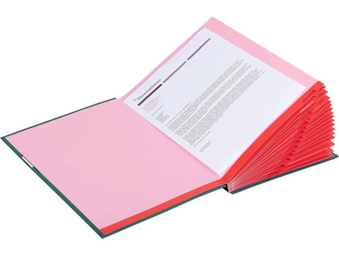 Elba 41403 Signature Book, 20 Compartments, PVC Cover, Green - Altimus